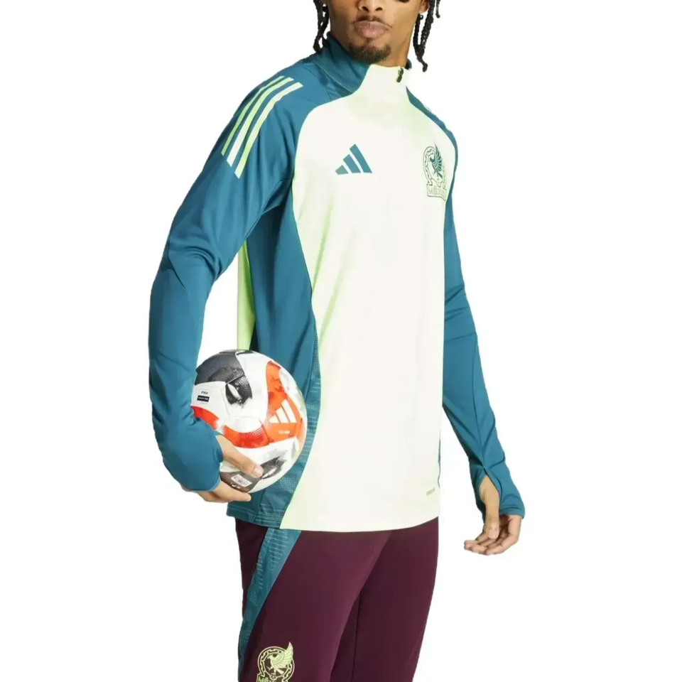 Mexico national team tracksuit mens by Soccer Tracksuits in green and white with full zip and logo
