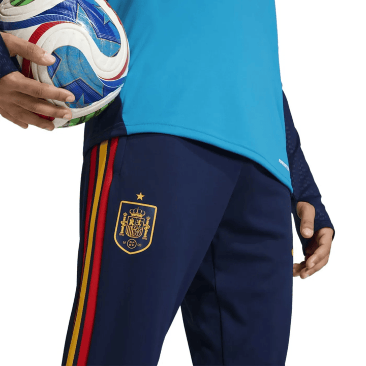 Spain training technical soccer tracksuit 2026/27 by Adidas in blue and navy with official emblem