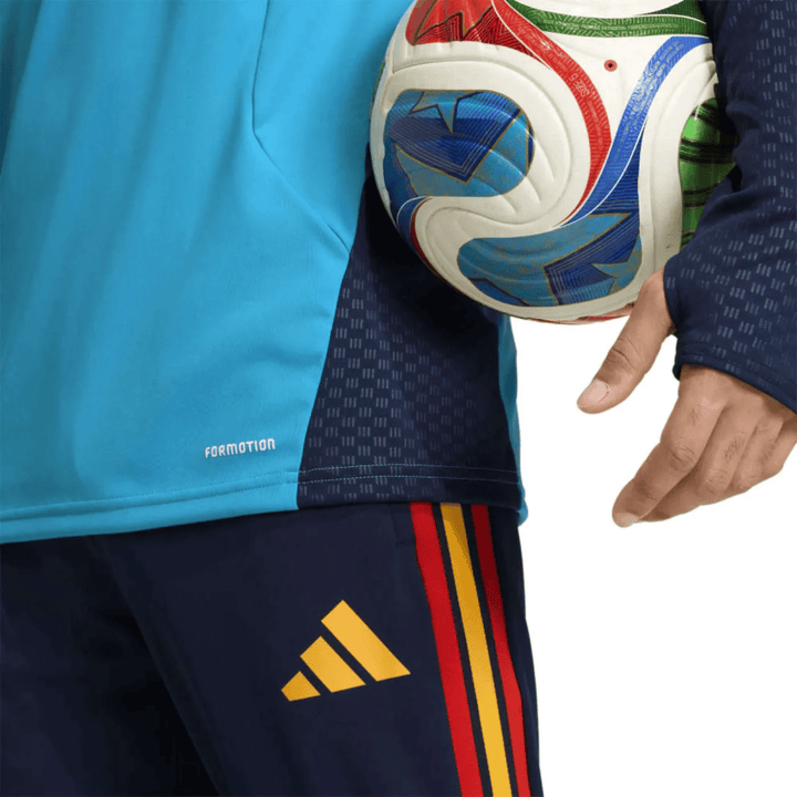 Spain training technical soccer tracksuit 2026/27 in blue and navy with Adidas logo and vibrant detailing