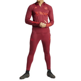 UCL Manchester United tracksuit Adidas in red featuring a zippered top and fitted bottoms for soccer fans