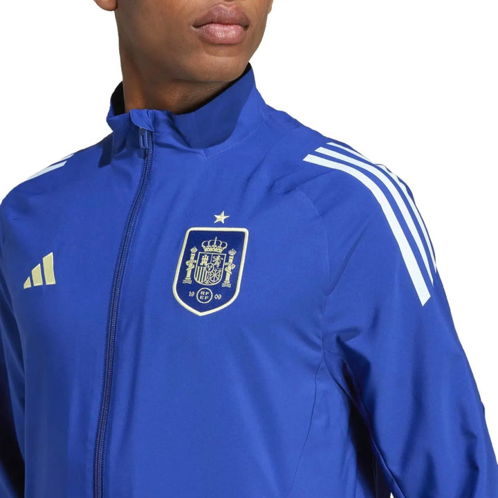 Spain training presentation Soccer tracksuit dark blue 2024/25 - Adidas