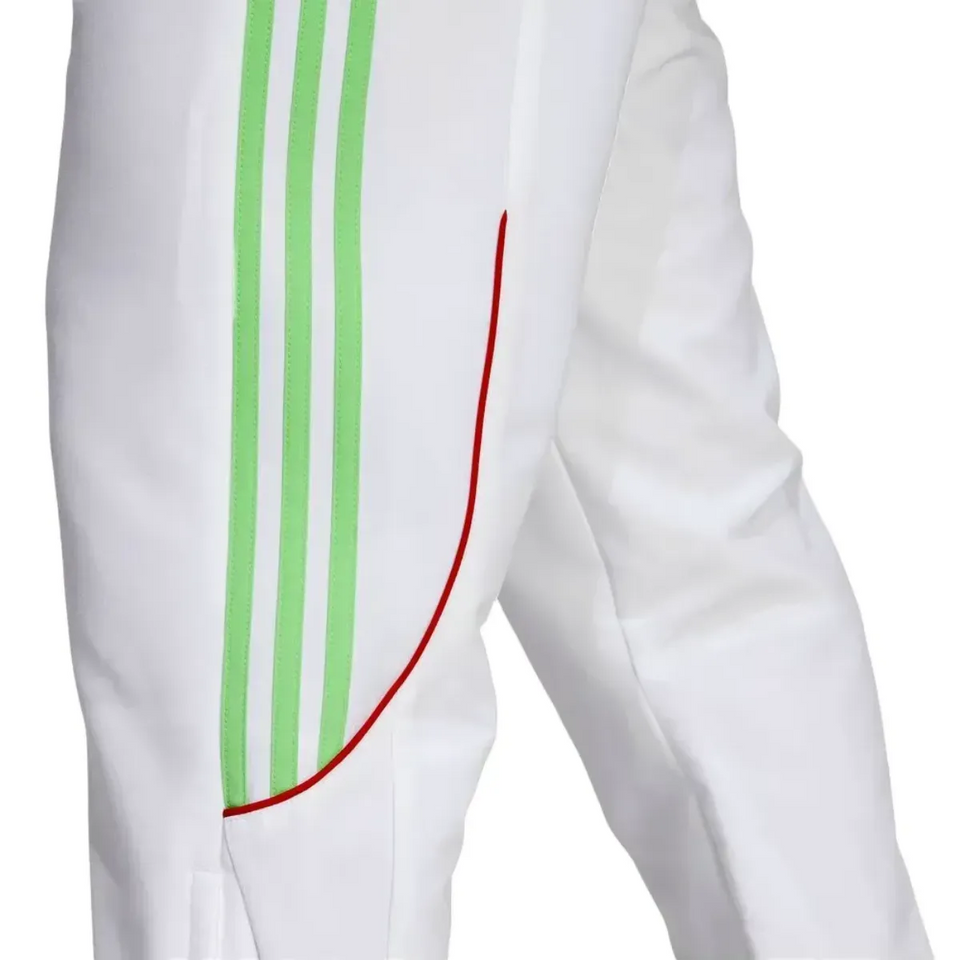 Algeria Adidas retro soccer tracksuit 2025 featuring green and red accent details on white fabric