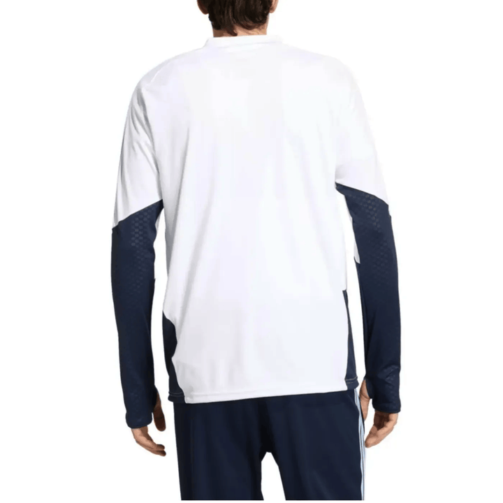 Argentina training technical soccer tracksuit 2026/27 by Adidas in white and navy with long sleeves and pants