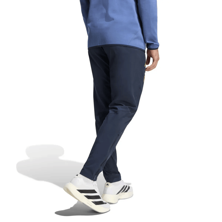Argentina Casual Travel hooded presentation soccer tracksuit in blue and navy from Soccer Tracksuits