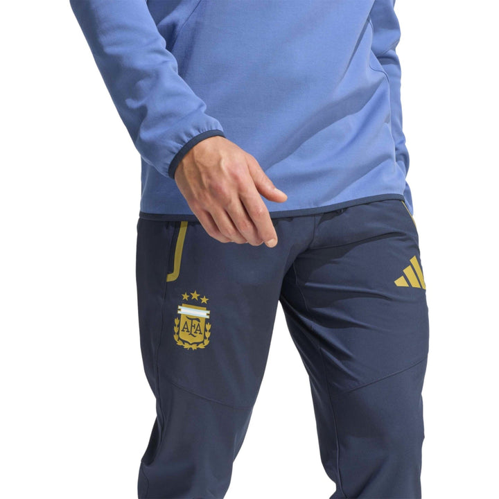 Men's blue polyester training pants with Argentina logo by Adidas