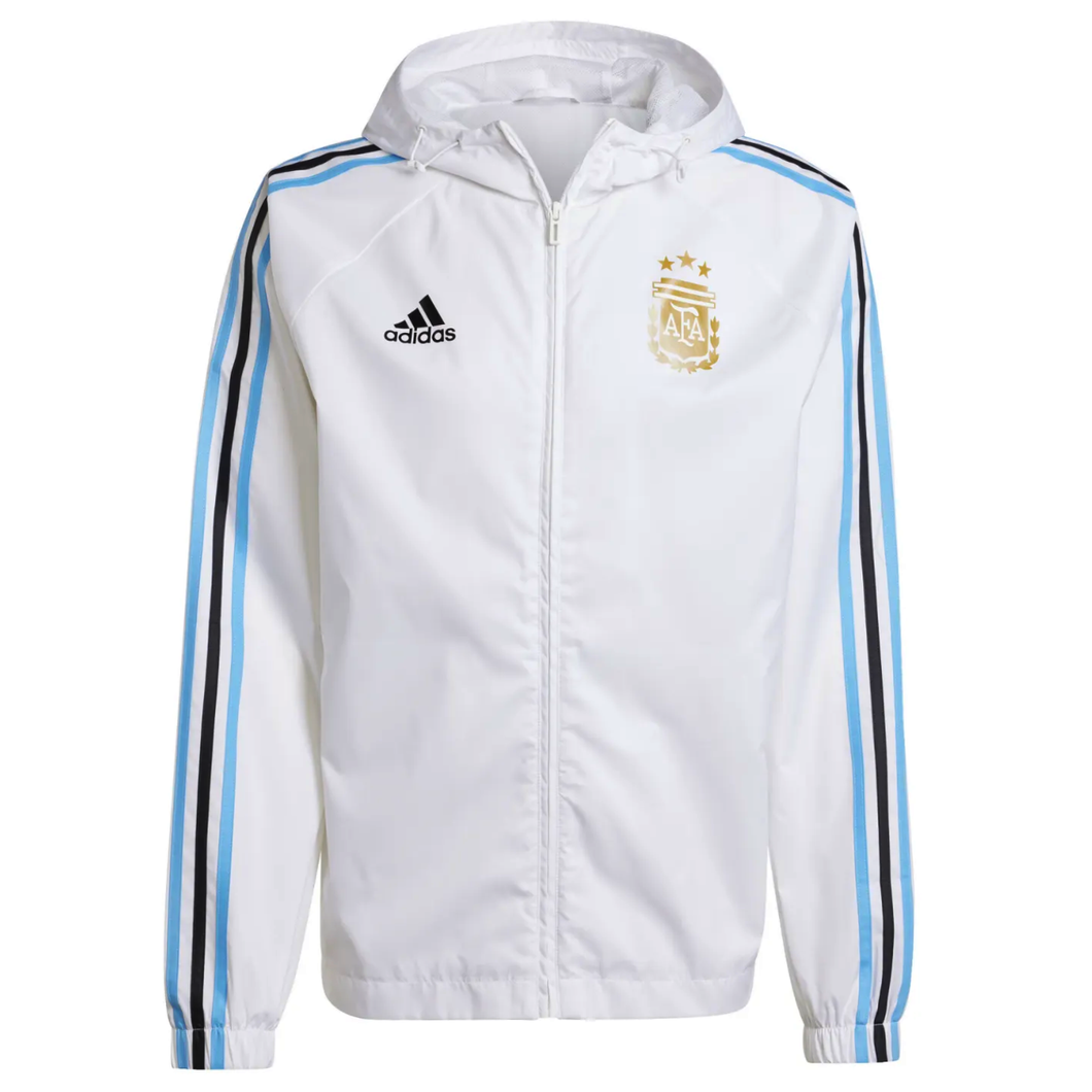 Adidas rain jacket white sales