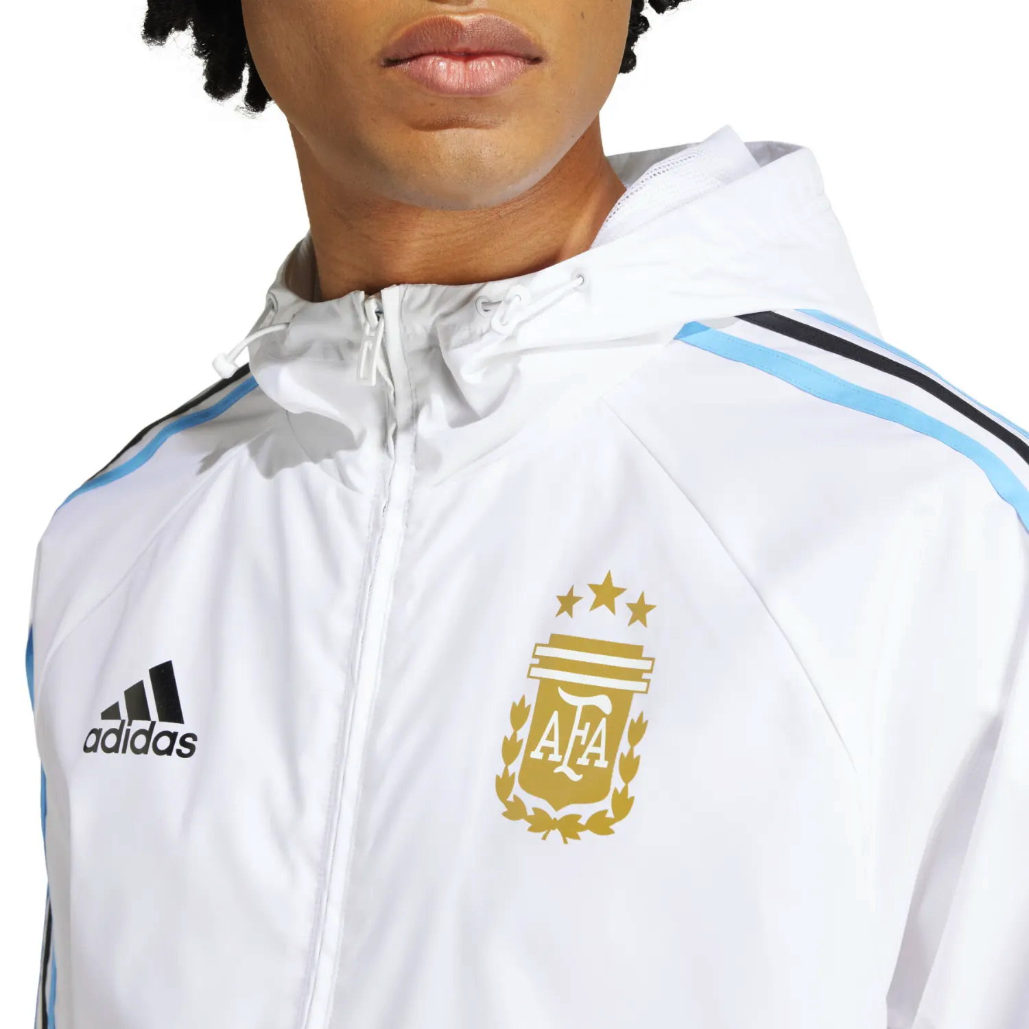 Argentina Training Presentation Soccer Wind Rain Jacket 2024 25 Adidas Men s Extralarge