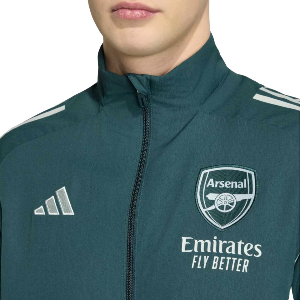 Arsenal dark green presentation Soccer tracksuit 2026 - Adidas
