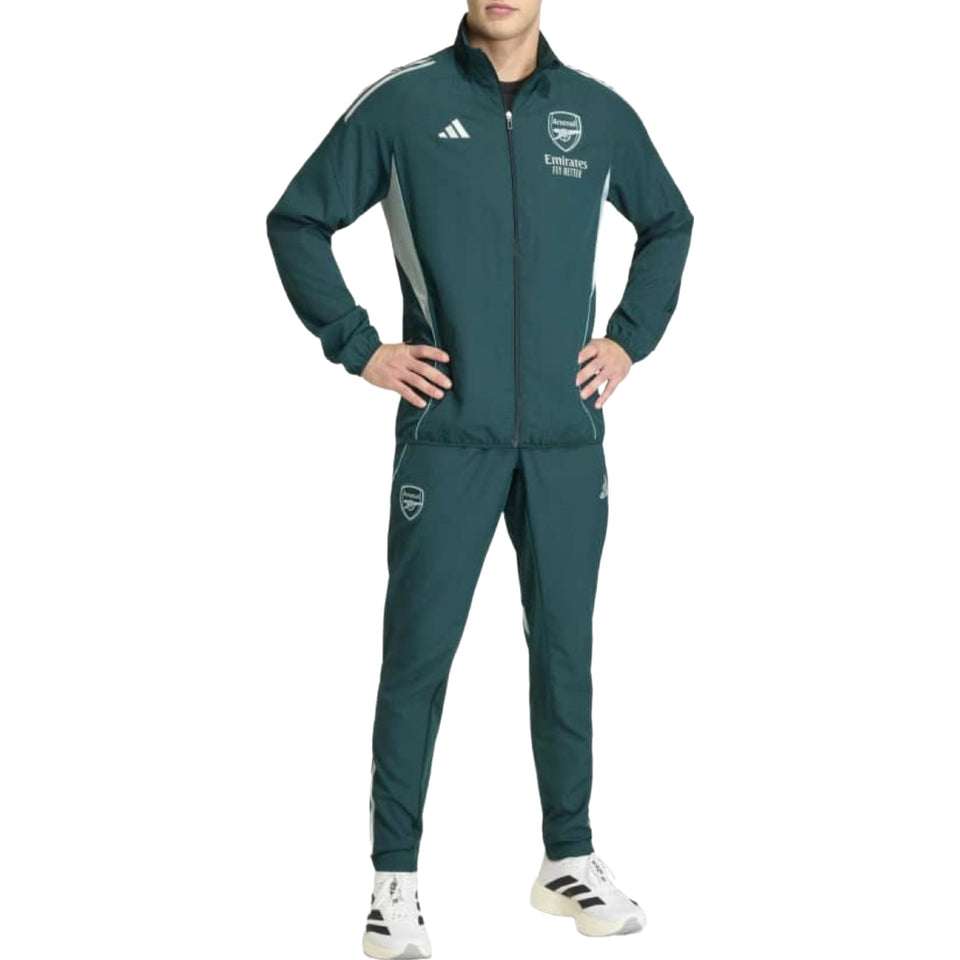Arsenal dark green presentation Soccer tracksuit 2026 - Adidas