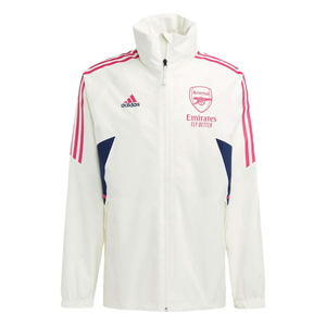Arsenal FC waterproof Pro windbreaker jacket 2023 white/blue - Adidas