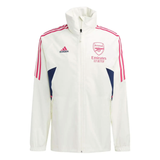 Arsenal FC waterproof Pro windbreaker jacket 2023 white/blue - Adidas