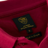 AS Roma Heritage retro polo jersey featuring the official logo and made in Europe label