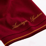 AS Roma Heritage retro polo jersey featuring a classic design and embroidered details for soccer fans
