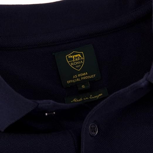 AS Roma Polo Jersey Heritage Collection Retro Style - Copa - Navy Blue