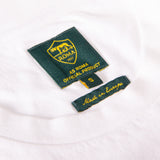 AS Roma retro stripes t-shirt white featuring an official product label and made in Europe tag