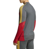 Men's As Roma Training Tracksuit 2026 in gray and red with yellow accents for soccer practice