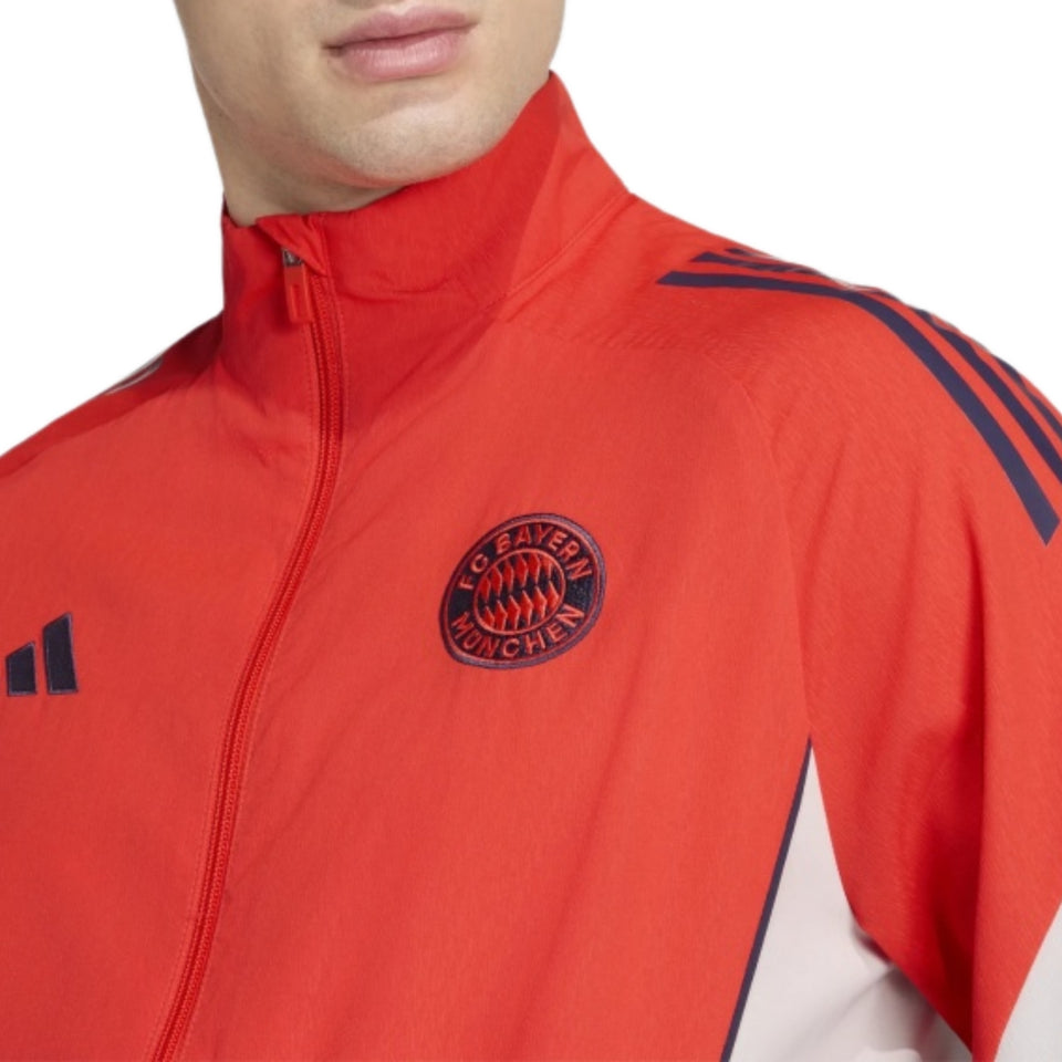 Bayern Munich light red presentation Soccer tracksuit 2026 - Adidas