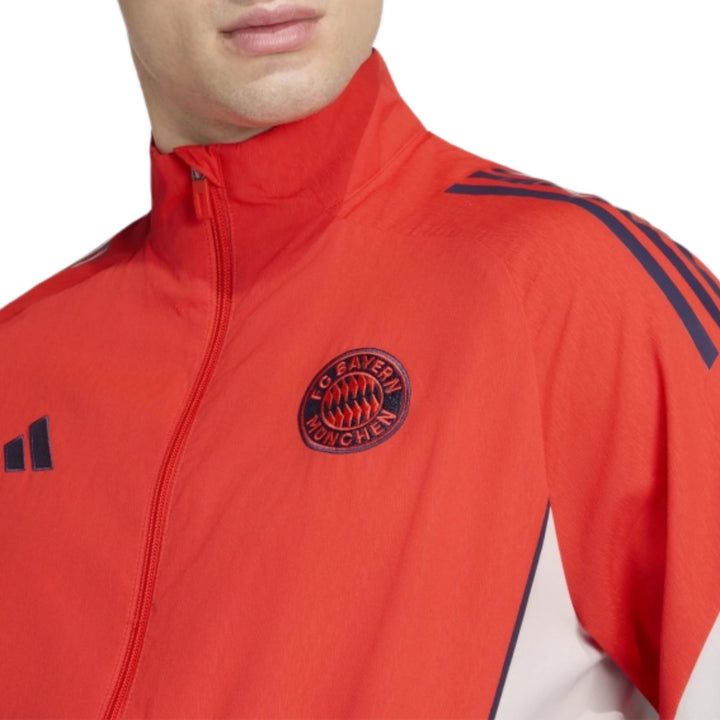 Bayern Munich light red presentation Soccer tracksuit 2026 - Adidas