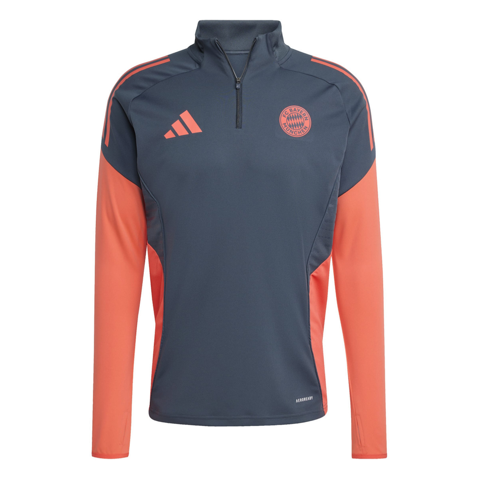 Bayern Munich grey training tracksuit 2025 featuring a stylish zip-up design and contrasting sleeves