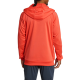 Back view of the Bayern Munich hooded training tracksuit 2025 26 in vibrant red for athletic performance