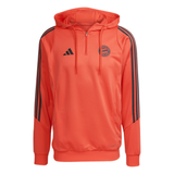 Bayern Munich hooded training tracksuit 2025 26 in vibrant orange with black accents on SoccerTracksuits.com