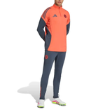 Bayern Munich training tracksuit 2025 26 in vibrant orange and grey, designed for athletes and fans