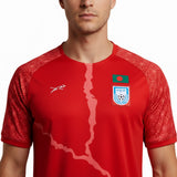 Red Bangladesh soccer jersey with emblem, perfect for fans looking to buy Bangladesh soccer jersey online on SoccerTracksuits.com