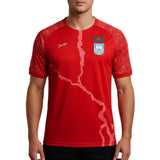 Red Bangladesh soccer jersey featuring emblem, buy Bangladesh soccer jersey online on SoccerTracksuits.com