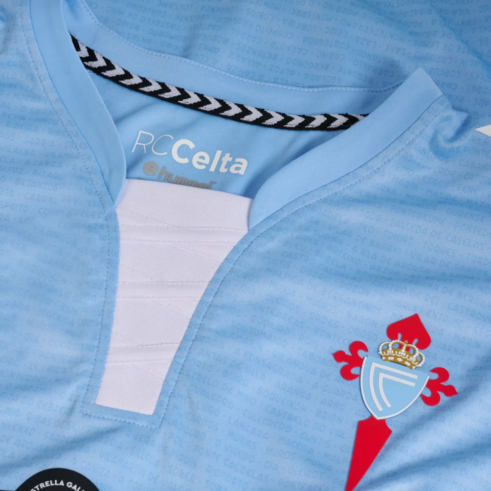 Celta Vigo soccer jersey 2024 25 featuring a light blue design and club crest detail