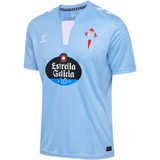Celta Vigo soccer jersey 2024 25 in light blue with sponsor logo and team emblem