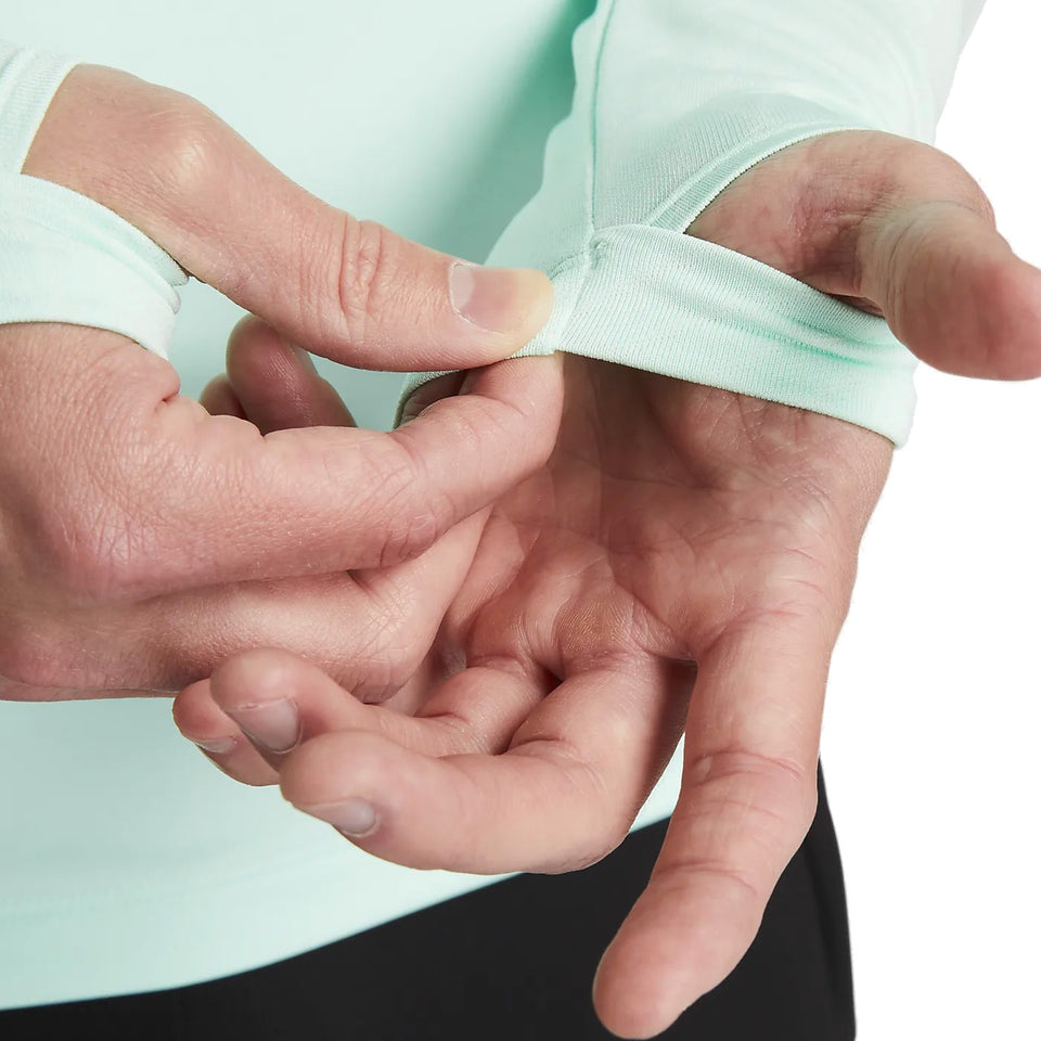 Detail of the Chelsea FC training tracksuit 2023 24 Nike showcasing thumbholes on the sleeves for optimal fit