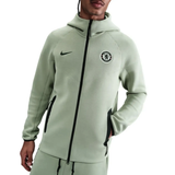 Official Chelsea Nike Tech fleece set in light green for fans, featuring team logo on SoccerTracksuits.com