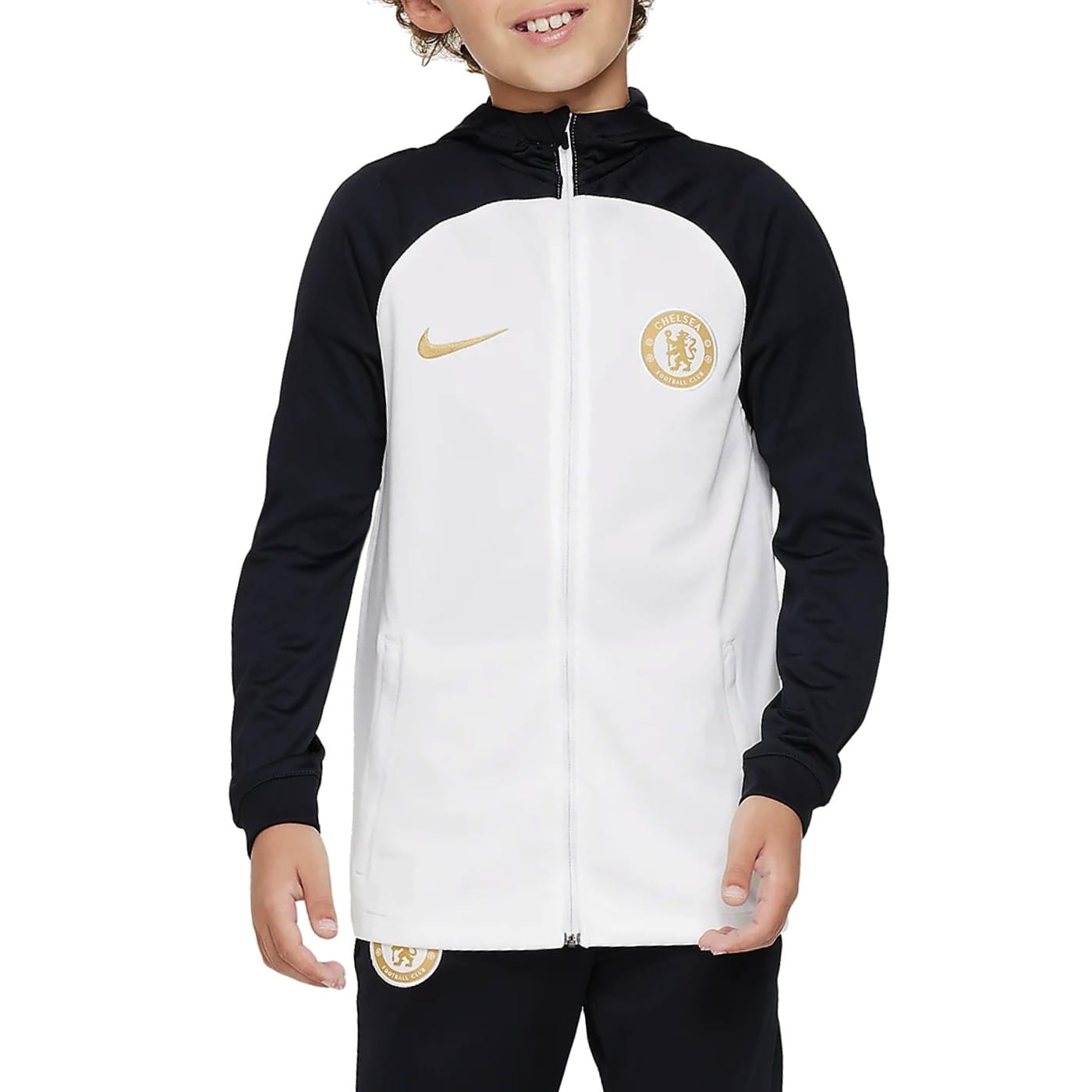 Nike Chelsea FC トレーニングウェアセットアップ　白/黄/黒 Kids- Chelsea FC training presentation Soccer tracksuit 2023/2024