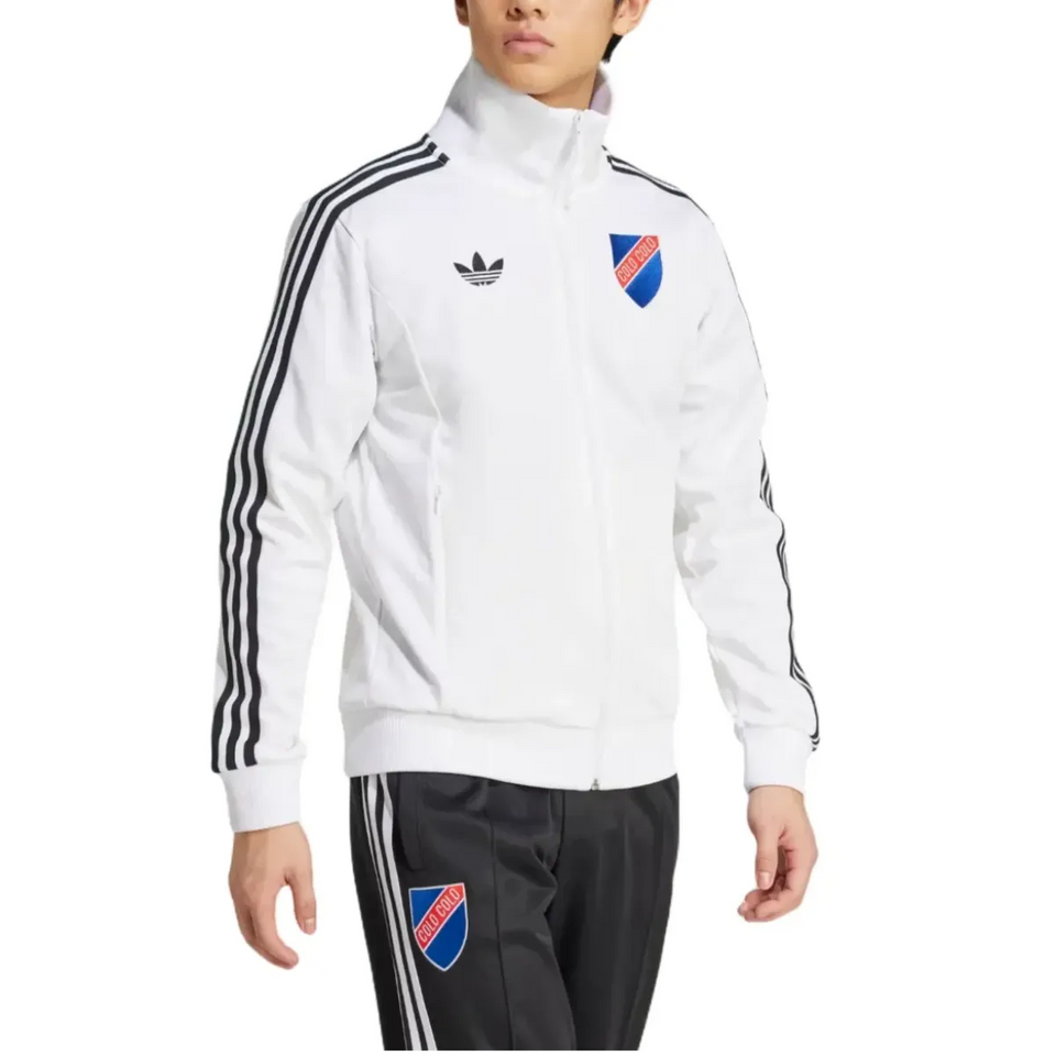 Colo Colo 100 years anniversary tracksuit in white with three stripes and logo details