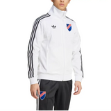 Colo Colo 100 years anniversary tracksuit featuring classic white and black design for soccer fans
