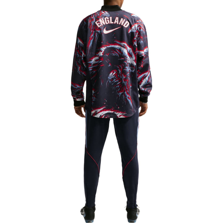 England training technical soccer tracksuit 2026/27 set in dark colors with Nike branding for adults in various sizes