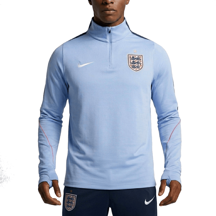 Nike England training technical soccer tracksuit set 2026/27 in light blue with official logo and contrasting details
