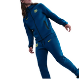 FC Barcelona blue Tech Fleece tracksuit 2026 featuring a zip-up jacket and matching pants for sporty style