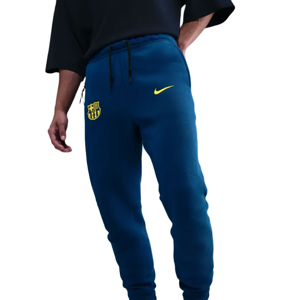 FC Barcelona blue Tech Fleece tracksuit 2026 with embroidered logo and comfortable fit for fans