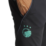 Close-up of FC Copenhagen Adidas training tracksuit featuring a logo and comfortable fit for athletes