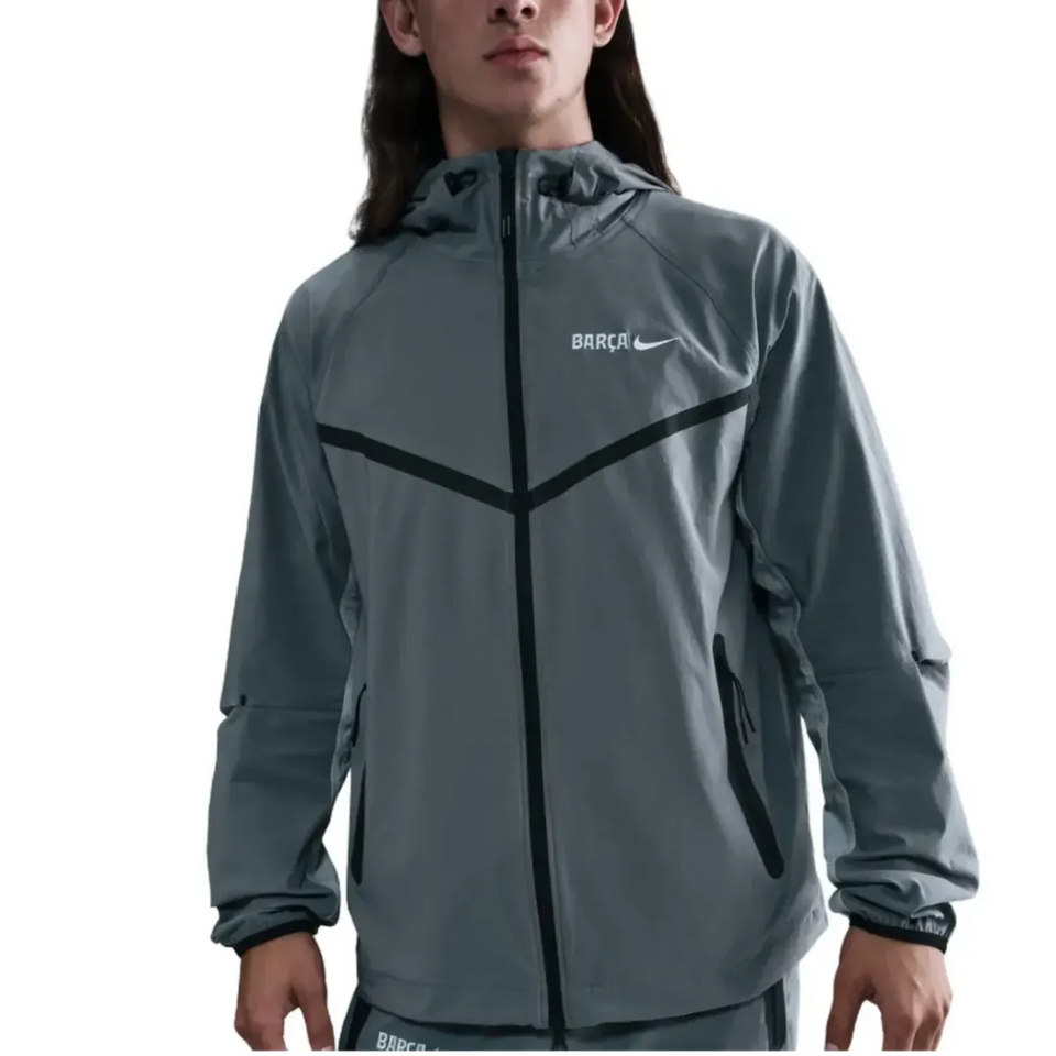 FC Barcelona grey Tech Woven presentation tracksuit 2025/26 - Nike