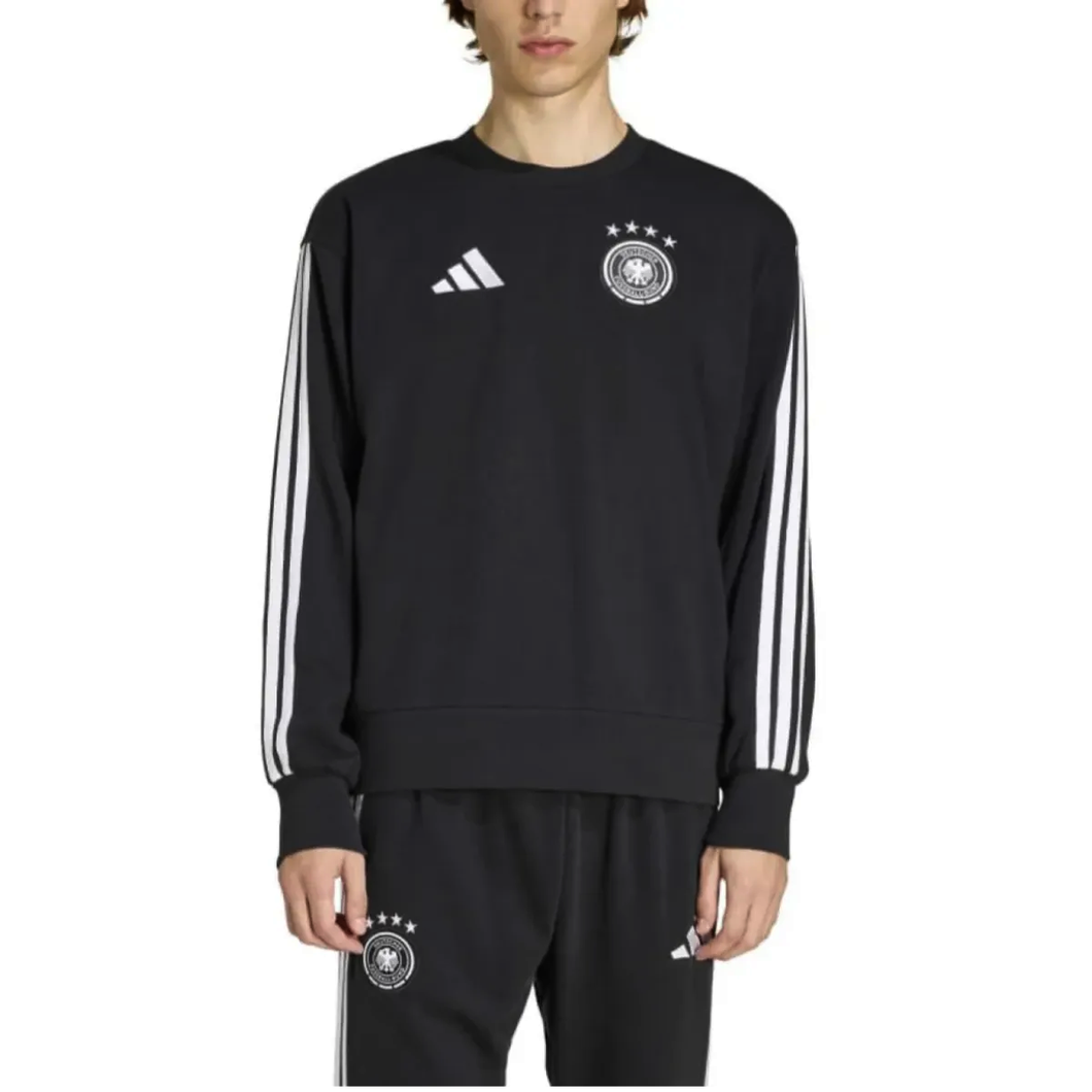 Germany Casual 3S black presentation sweat tracksuit 2026/27 - Adidas