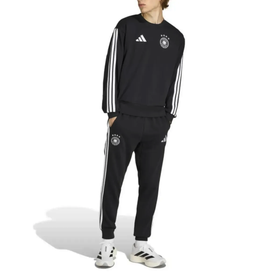 Germany Casual 3S black presentation sweat tracksuit 2026/27 - Adidas
