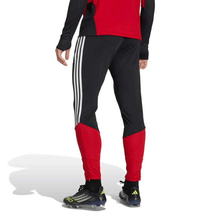 Germany training technical soccer tracksuit 2026/27 by Adidas in red and black with striped pants design