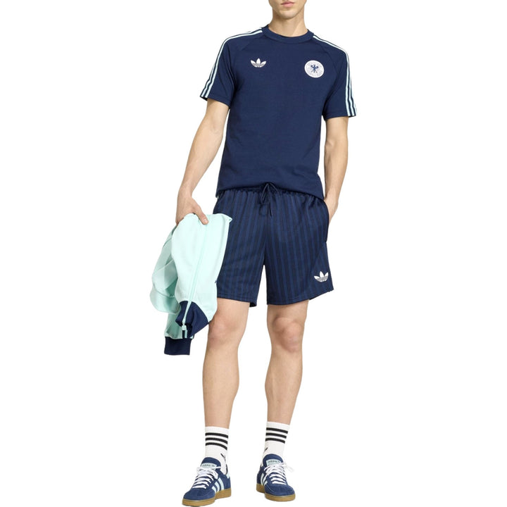 Germany Originals navy short sleeves presentation casual set 2026/27 - Adidas