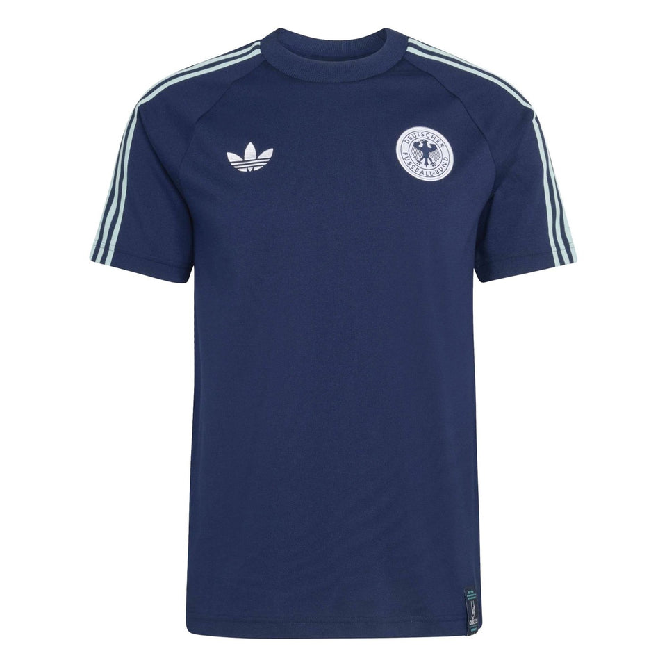 Germany Originals navy short sleeves presentation casual set 2026/27 - Adidas