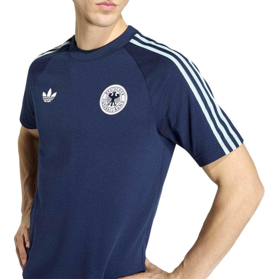 Germany Originals navy short sleeves presentation casual set 2026/27 - Adidas