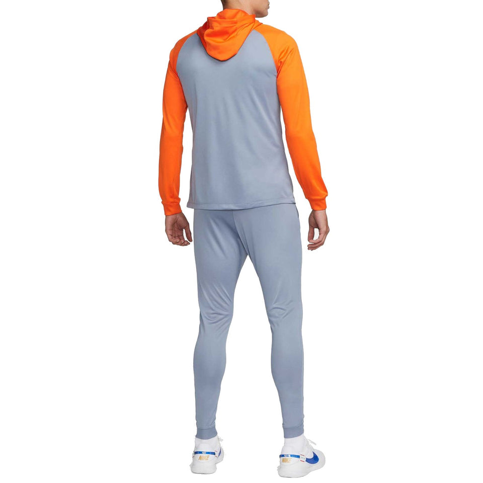 Inter Milan grey presentation tracksuit 2023 featuring a stylish design with an orange hoodie