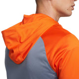 Inter Milan grey presentation tracksuit 2023 with an orange hood detail for a sporty look