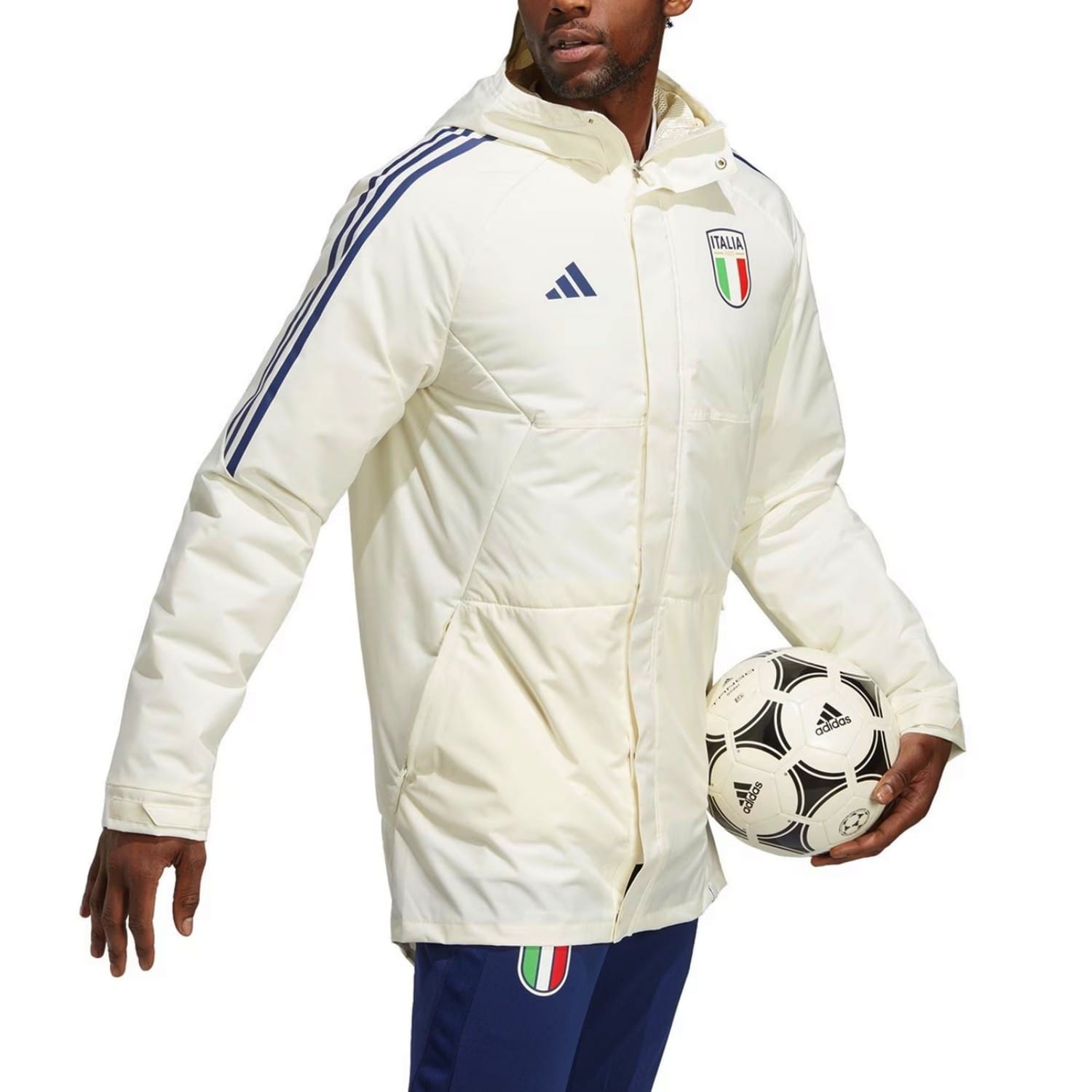 ウェア Italian national team bench court Italy soccer winter bench parka jacket 2023/24 - Adidas